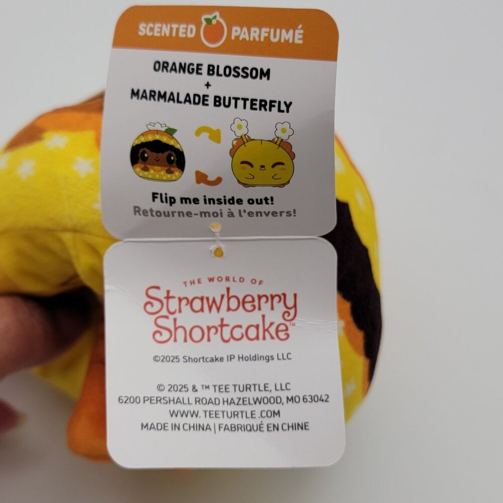 TeeTurtle Reversible Plush – Orange Blossom & Marmalade Butterfly – 2025 Release - Picture 6 of 10